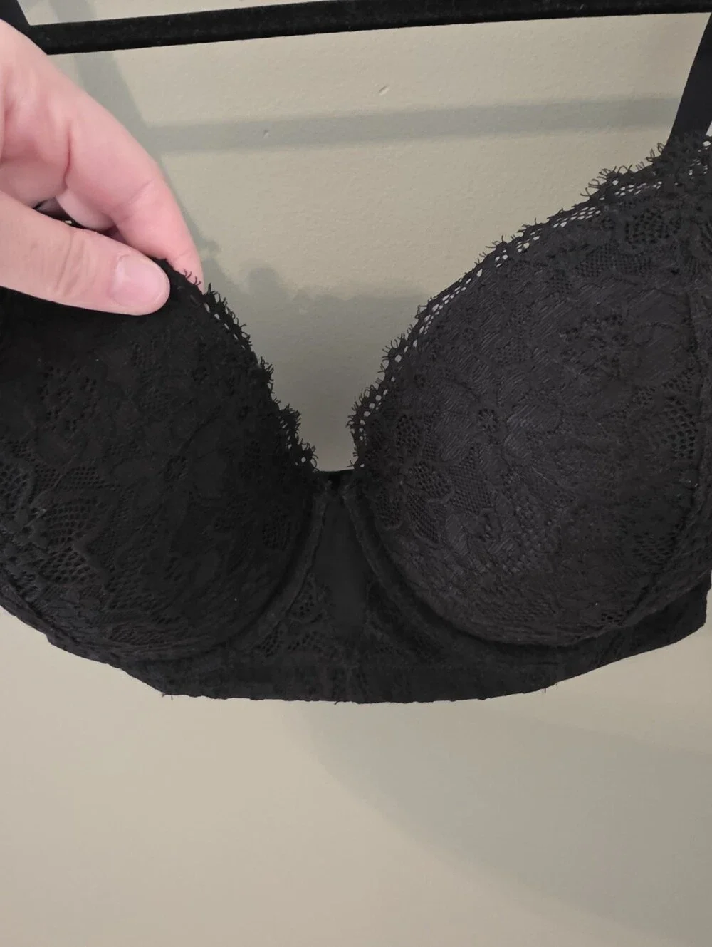 Aerie New Plunge Bra Black Lace 40DD